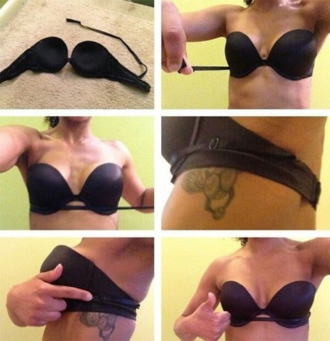 Ways to keep strapless bras from fallin