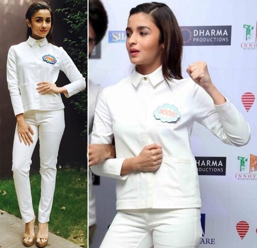 Alia Bhatt In A White Shirt