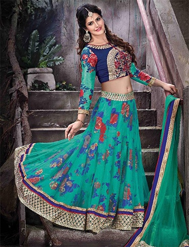 Digital Printed Lehenga Saree