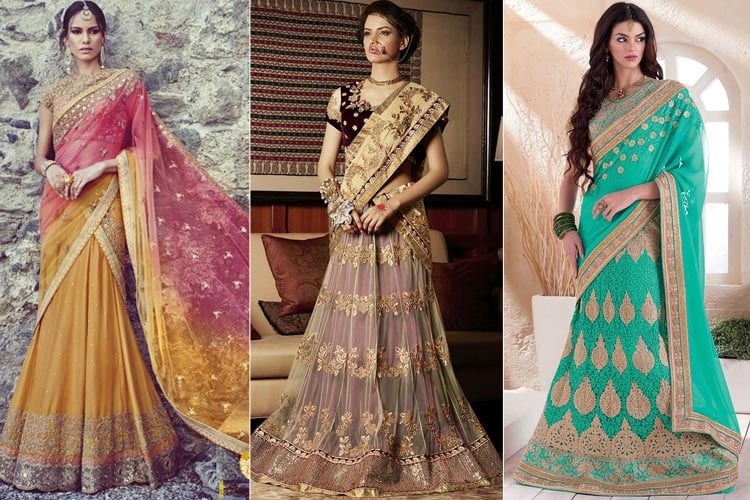 Wie man Lehenga Saree drapiert? Herrlicher Lehenga Saree, der Arten für den New-Age Fashionista drapiert  