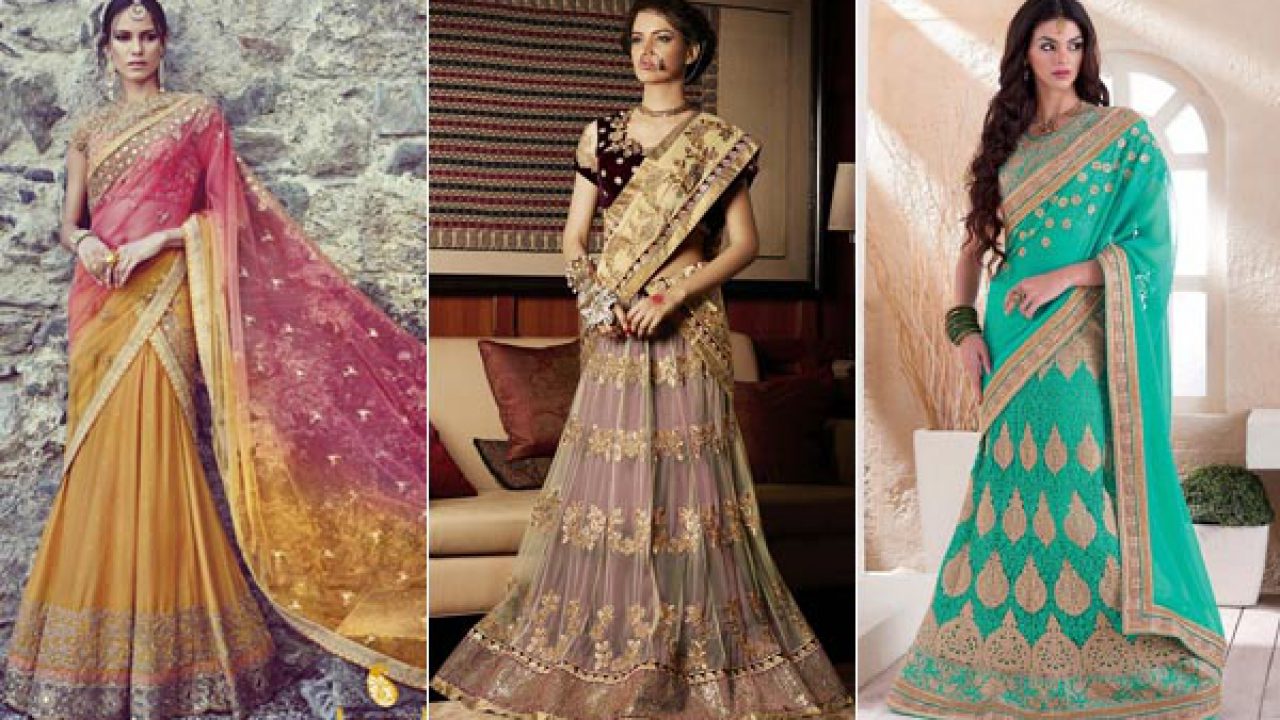 How To Drape Lehenga Saree Gorgeous Lehenga Saree Draping Styles