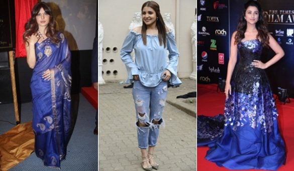 Bollywood Actresses In Blue Dresses