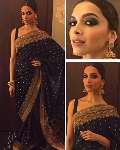 Deepika in In a Sabyasachi sari