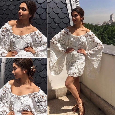 Deepika in crochet top