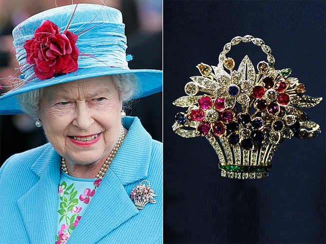 Elizabeth Flower Basket Brooch