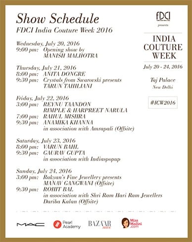 FDCI India Couture Week 2016 Show