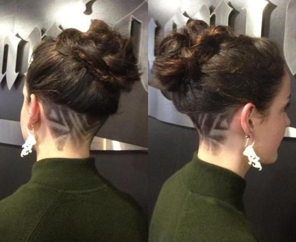 Female hair tattoo design  Undercut Bob Hairstyles  Bob Hairstyles Hair  tattoo head hair