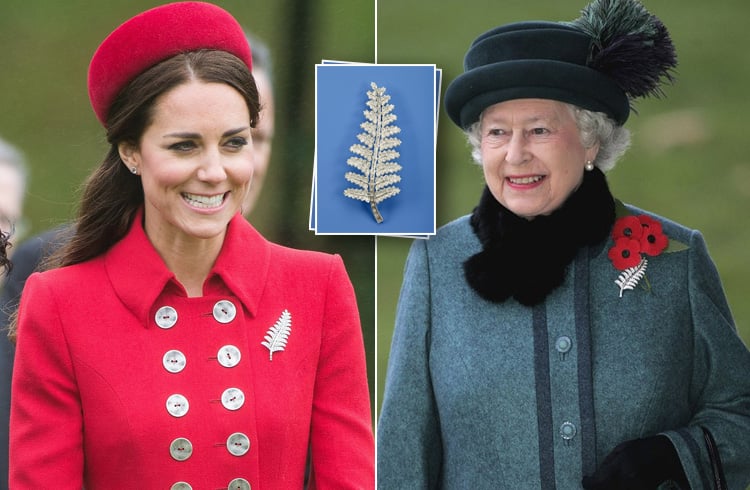 Kate Middleton New Zealand Fern Brooch