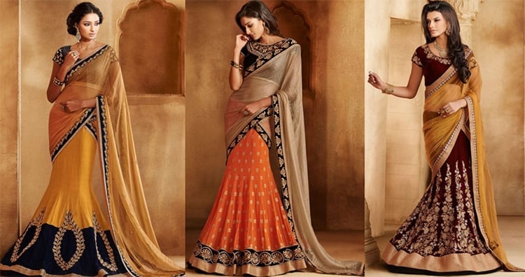 Wie man Lehenga Saree drapiert? Herrlicher Lehenga Saree, der Arten für den New-Age Fashionista drapiert  