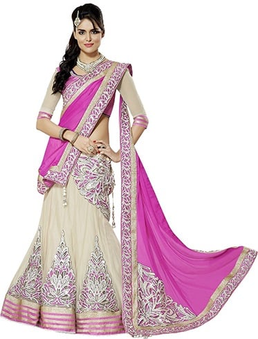 Lehenga Saree Draping Style