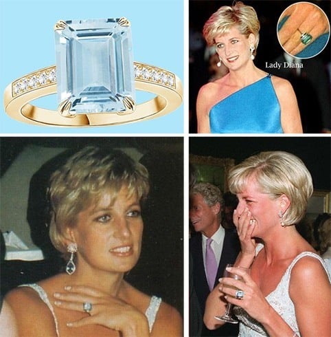 Princess Diana Aquamarine Ring