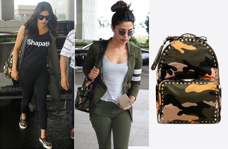 Priyanka Chopra Maison Valentino backpack