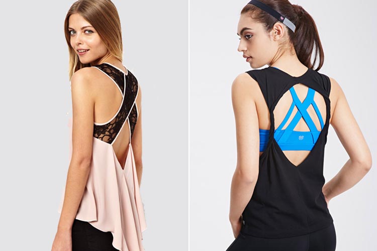 Fashion Tops Backless Tops basics clockhouse Backless Top black-natural white allover print casual look 