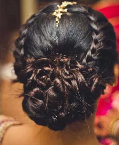 Braided Bun Encircling Crown Area