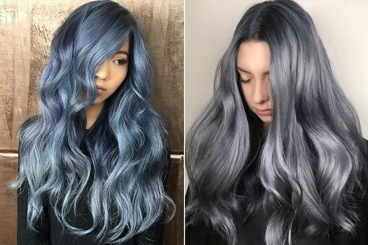 blue denim hair color