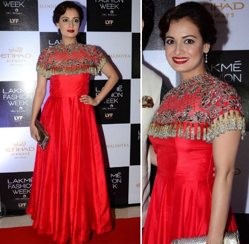 Dia Mirza At Manish Malhotra LFW 2016