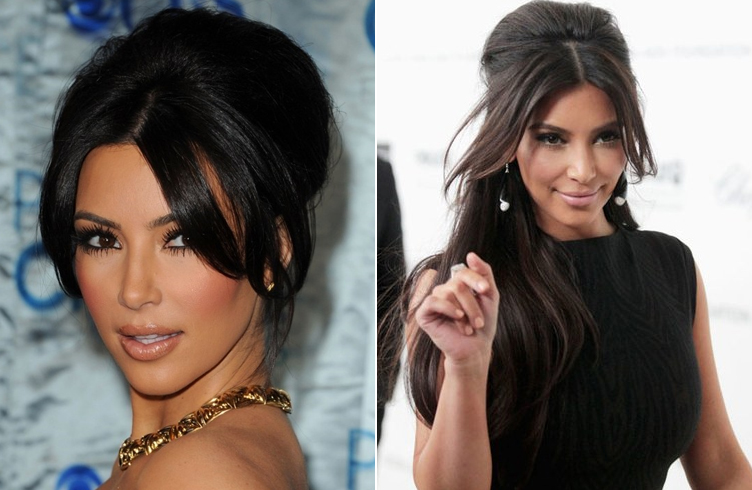 Kim Kardashian Middle Hairstyle