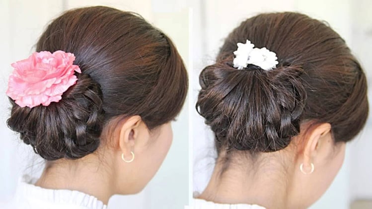 Knotted Semi-Bun Bridal Hairdo