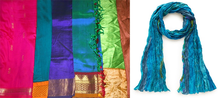 Scarves From Old Sarees
