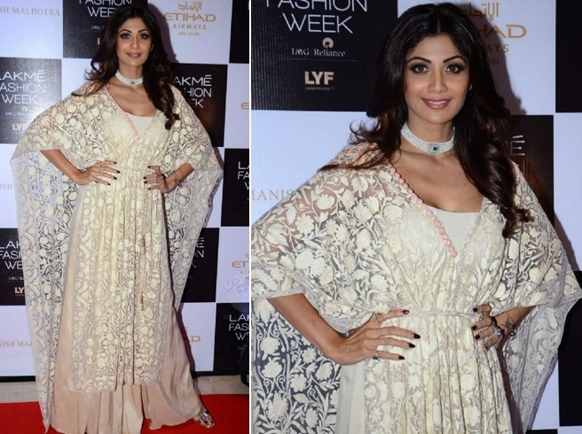 Shilpa Shetty At Manish Malhotra LFW 2016