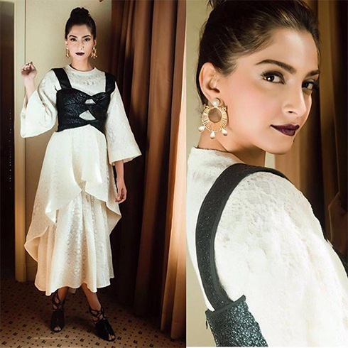 Sonam Kapoor In Sandra Mansour Outfit