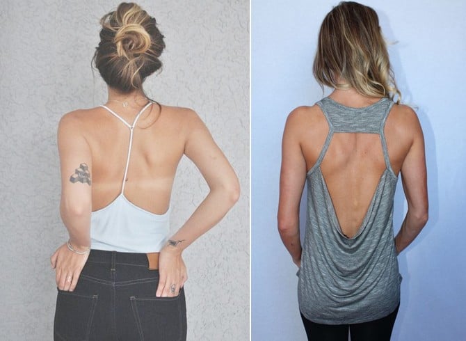 backless workout top