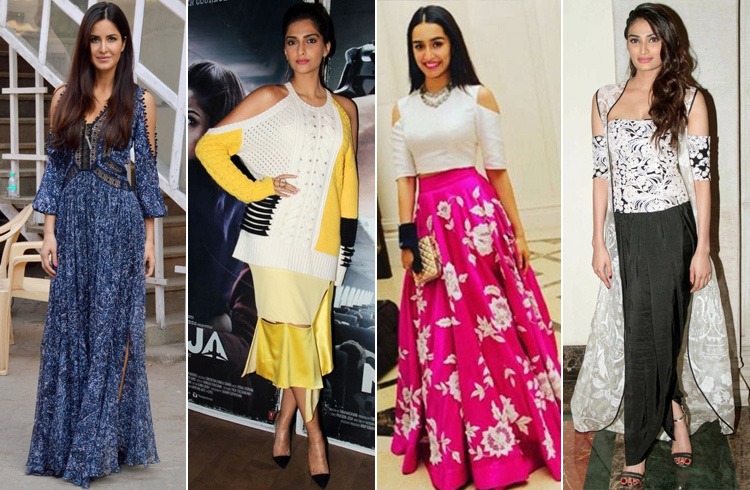 Bollywood Celebs in Cold Shoulder Dresses