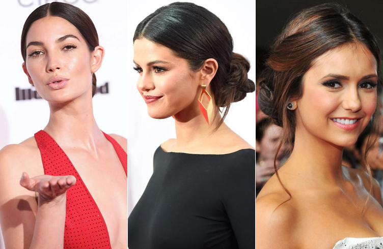 Celebs Center Parting Hairstyles