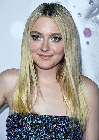 Dakota Fanning Glitter Hair Roots