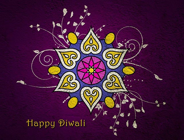 Diwali Rangoli Designs with Flowers