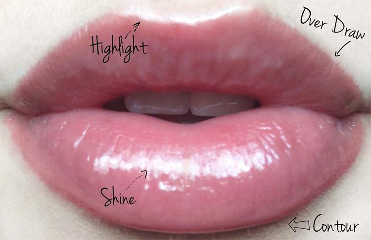 Natural lip tattoo before and after