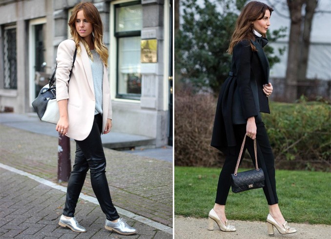 Heavy metallic sneakers
