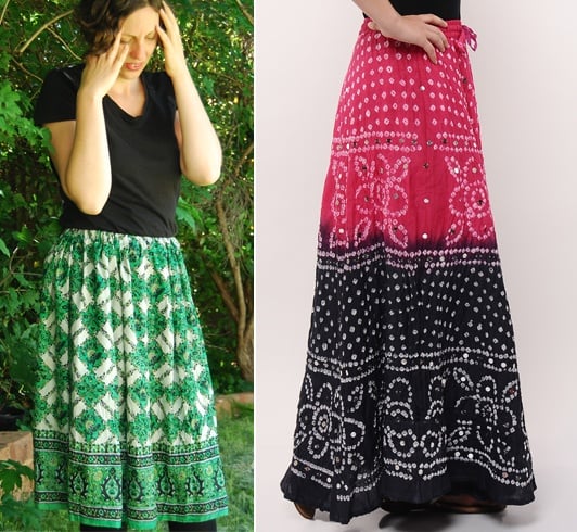 Old Sarees Into Skirts