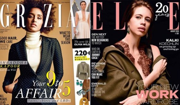 Shraddha and Kalki On August 2016 Magazine Covers