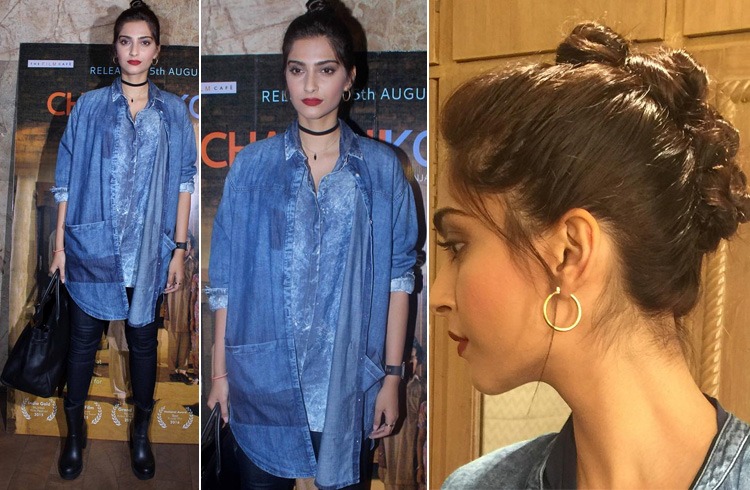 Sonam in Denim Jacket