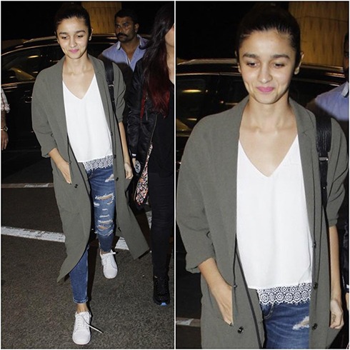 Alia Bhatt Airport Fashion