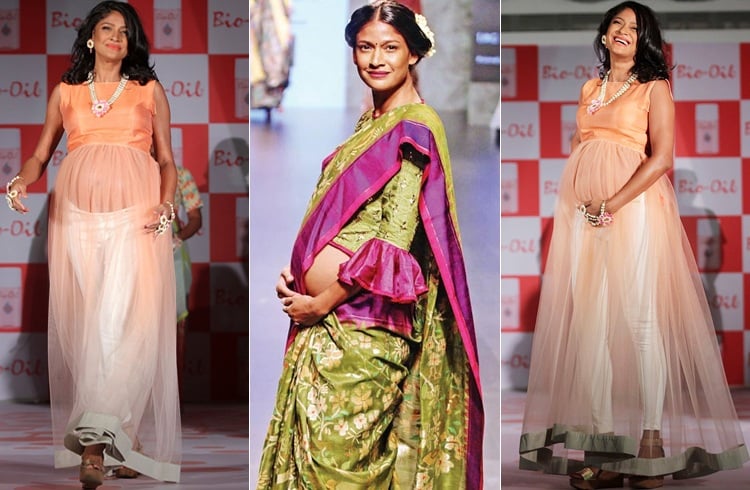 Carol Gracias ramp walk during pregnancy