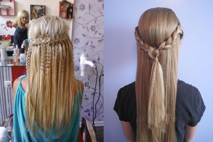 Crimped Hair With Braids
