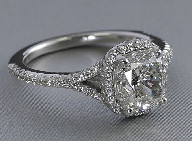 Cushion Shaped Diamond Ring cut