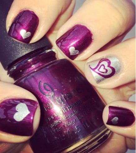 Heart Nail Art