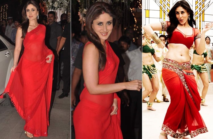 Kareena Kapoor red saree