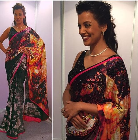 Mugdha Godse Saree fashion