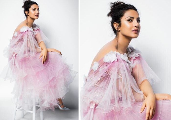 Priyanka Chopra Candy Floss in Marchesa