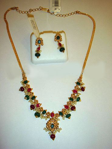 Simple Uncut Diamond Necklace With Drops