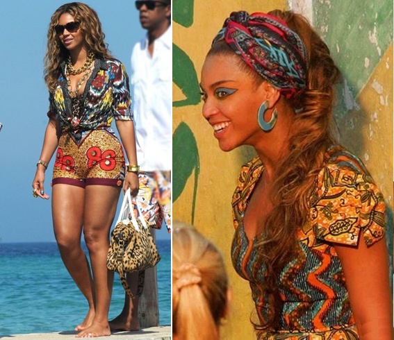 Beyonce in african print
