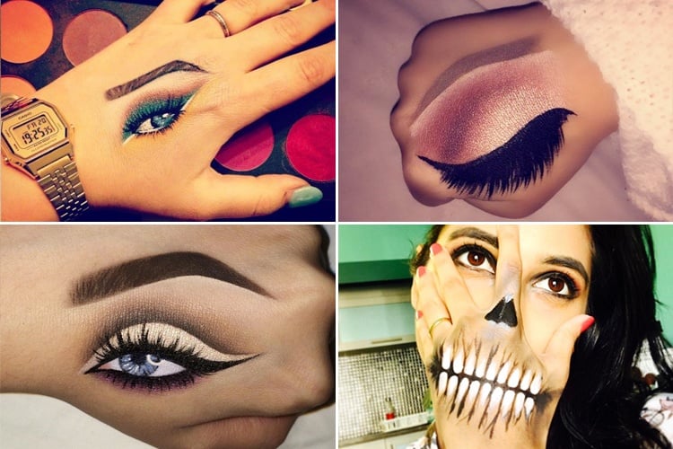 eksperimentel Forud type Mindre end Hand Makeup Is The New Trend For Makeup Enthusiasts