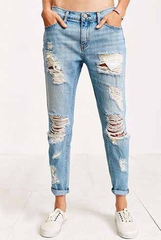 how to rip jeans DIY