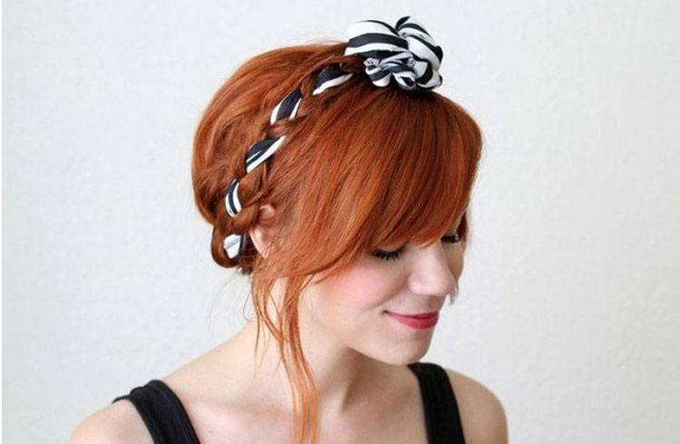 Bandana With A Crown Braided Hairstyle