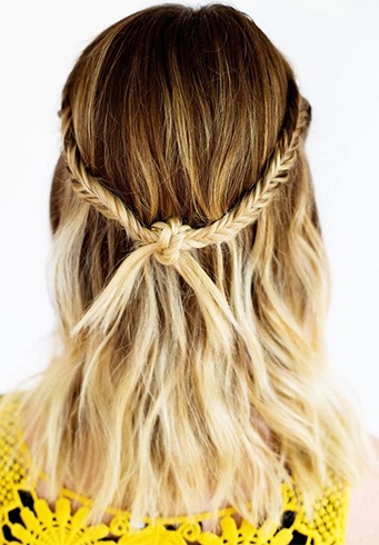 Boho Style Half Up Hairdo