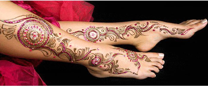 colourful mehandi designs